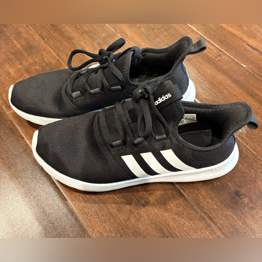 adidas Black and White Slip-On Athletic Sneakers